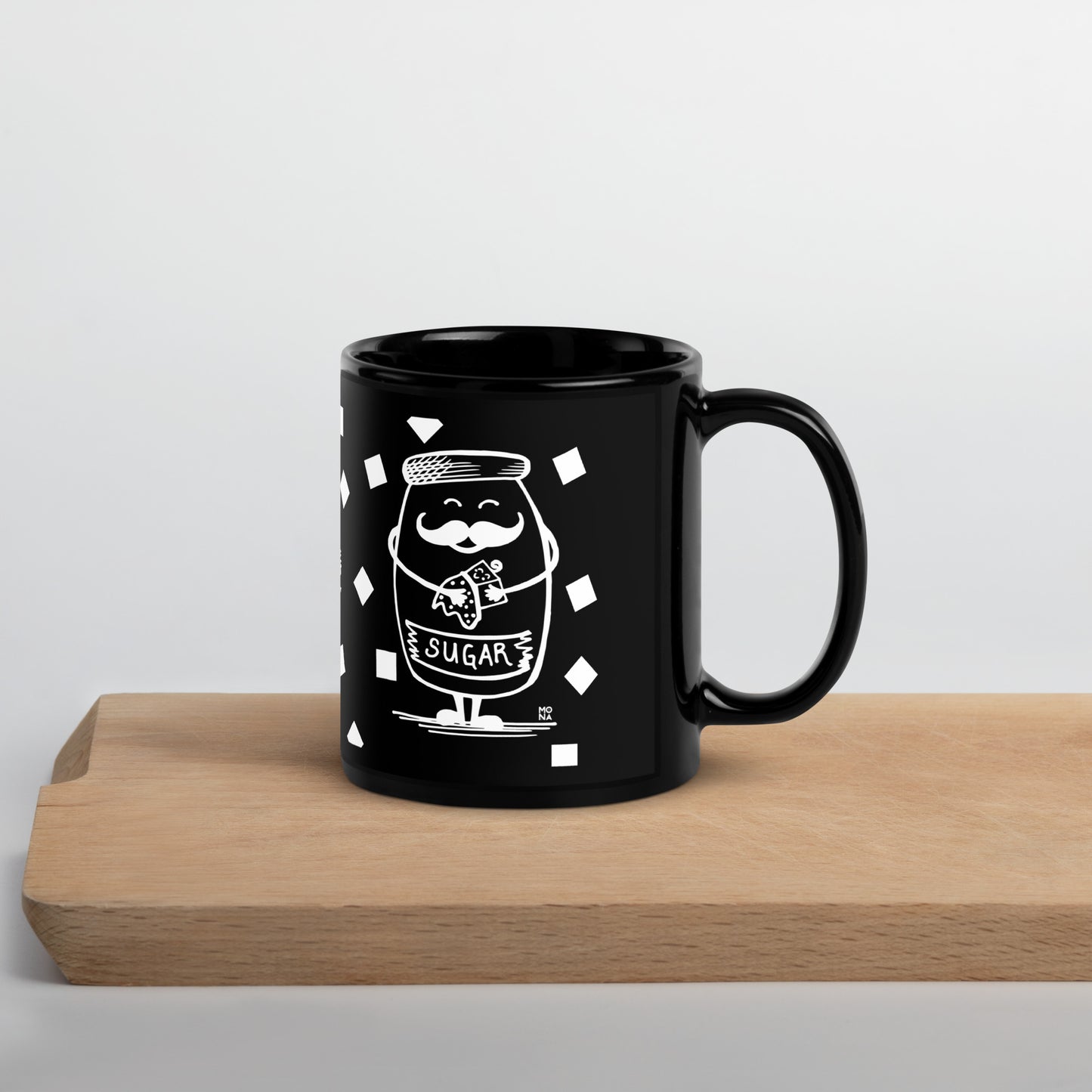 ImagiCup: The Expressive Design in Black Mug, 11oz, illustrated and unique design