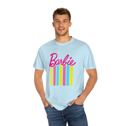 Barbie Black T-shirt Trend Unisex Garment-Dyed